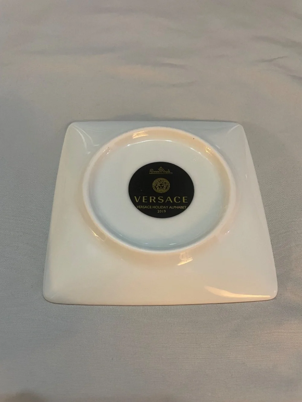 Versace Rosenthal Alphabet T Small Square Plate (12 cm)